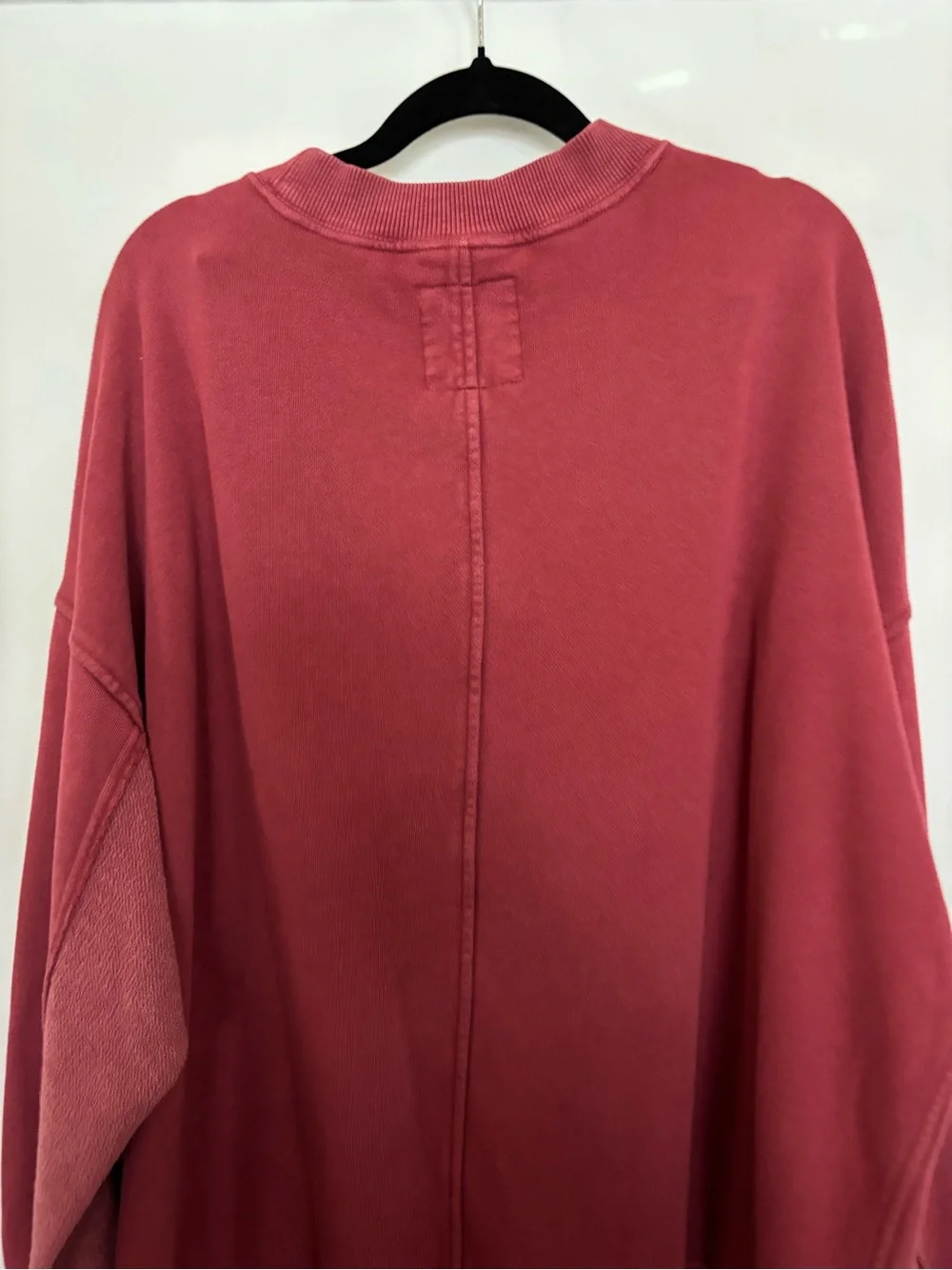 Aerie Oversized Crewneck Sweatshirt Size M Burgundy - Picture 4 of 14